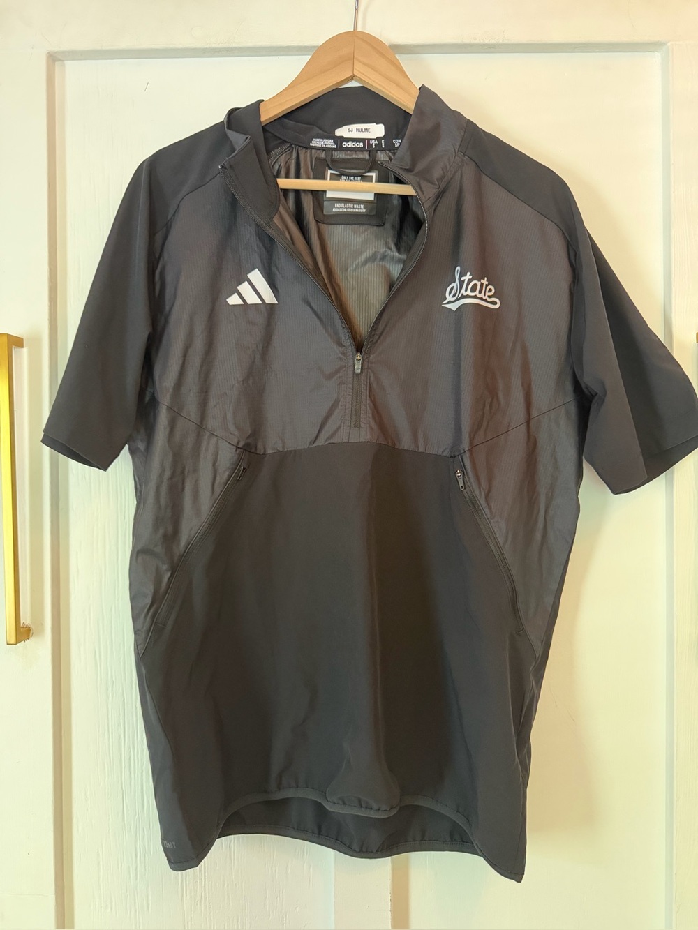 Adidas State Half Zip Short Sleeve Jacket, Size Small.